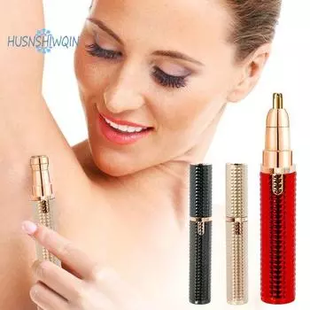 Женская бритва 3 в 1 — перезаряжаемая, безболезненная, лезвие из нержавеющей стали, электрический триммер для бровей, носа, ног, подмышек, бикини, эпилятор для всего тела, бритва для лица красный