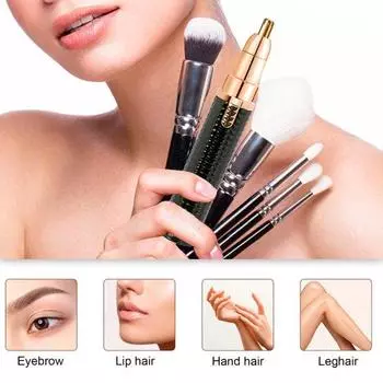 Женская бритва 3 в 1, перезаряжаемая, безболезненная, из нержавеющей стали, электрическая, для бровей, носа, ног, подмышек, триммер для бикини, эпилятор для всего тела, бритва для лица красный