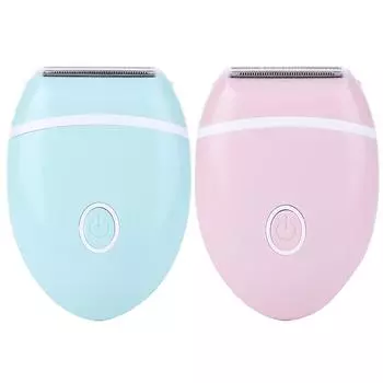 Женская бритва для тела, водостойкое устройство для удаления волос, безболезненный триммер для волос на теле, на батарейках, для бикини, подмышек, ног, рук зелёный