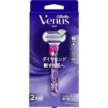 VenuS PG Diamond DESIGN VenuS Swirl для глянцевой кожи Женская бритва с 2 сменными лезвиями