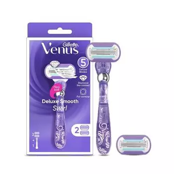 Женская бритва Venus Swirl + 2 бритвенных лезвия, 1 набор
