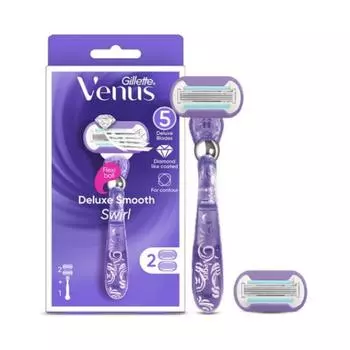 Женская бритва Venus Swirl + набор из 2 сменных лезвий, 1 комплект