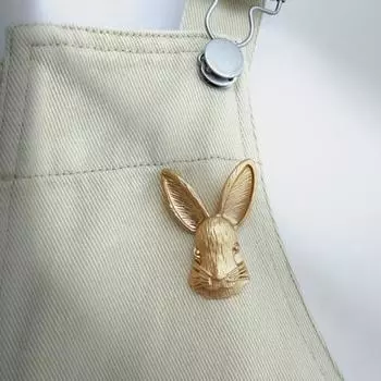 Женская брошь 3D голова кролика в стиле ретро, противоскользящая изысканная износостойкая брошь с воротником пальто, шапка, шарф, украшение, булавка для одежды, ювелирные изделия для одежды, брошь для выпускного вечера серебряный
