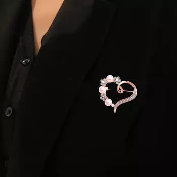 Женская брошь-булавка, аксессуары в форме сердца, брошь в форме сердца любви, ювелирные изделия на день матери