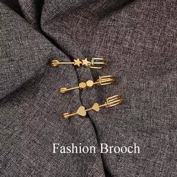 Женская брошь для подтяжки талии Star Love Adjust Брошь для женщин Фиксированные булавки для лацканов Кардиганная булавка Аксессуары для одежды