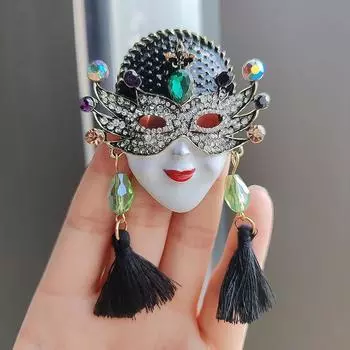 Женская брошь из сплава Facebook с бриллиантовой бахромой, изысканная булавка с бриллиантами, аксессуары для одежды