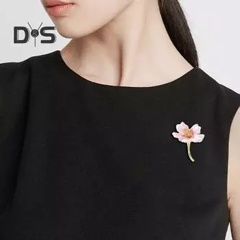 Женская брошь капающее масло цветок вишни противоскользящий износостойкий костюм воротник пальто шляпа шарф украшение булавка для одежды выпускной вечерние украшения для одежды синий