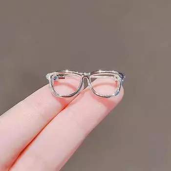 Женская брошь, очки, форма декора, изысканный противоскользящий износостойкий воротник пальто, шляпа, шарф, украшение, булавка для одежды, украшения для одежды серебряный