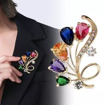 Женская брошь, Полая Ретро противоскользящая Роскошная сумка, костюм, пальто, воротник, шляпа, шарф, украшение, одежда розового золота