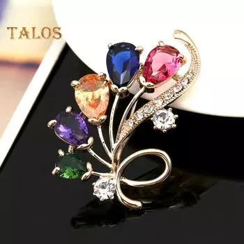 Женская брошь, полые красочные стразы, ретро противоскользящая роскошная сумка, костюм, воротник пальто, шляпа, шарф, украшения, булавка для одежды, вечерние украшения для одежды, выпускного вечера розового золота