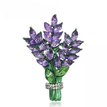 Женская брошь, романтические булавки с цветком лаванды, OL аксессуары, лаванда, ботаника, подарки, роскошные ювелирные изделия, противоскользящие пуговицы, броши для одежды, булавка