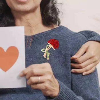 Женская брошь со стразами, гвоздика, цветок, корсаж, сплав, вечеринка, свадьба, подарок на день матери, булавка с отворотом