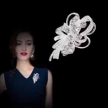 Женская брошь со стразами, винтажная свадебная булавка, ювелирные изделия