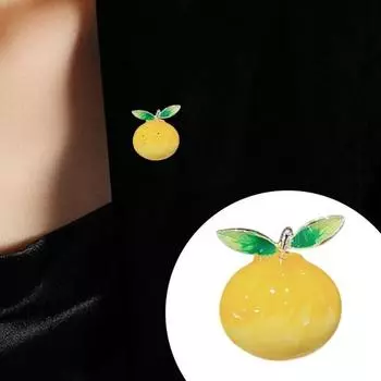Женская брошь со стразами, желтый персик, нержавеющая Нескользящая износостойкая брошь с воротником пальто, шляпа, шарф, украшение, булавка для одежды, ювелирные изделия жёлтый