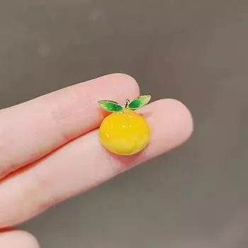 Женская брошь со стразами, желтый персик, нержавеющая Нескользящая износостойкая брошь с воротником пальто, шляпа, шарф, украшение, булавка для одежды, ювелирные изделия жёлтый