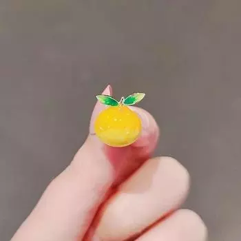 Женская брошь со стразами, желтый персик, нержавеющая Нескользящая износостойкая брошь с воротником пальто, шляпа, шарф, украшение, булавка для одежды, ювелирные изделия жёлтый