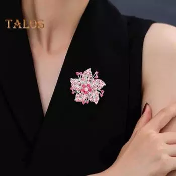 Женская брошь в форме цветка, декор со стразами, противоскользящая сумка на плечо, костюм, воротник пальто, шляпа, шарф, украшение, булавка для одежды, вечеринка, выпускной вечер, невеста, свадебная одежда фиолетовый