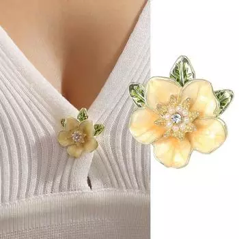 Женская брошь в форме гардении, жемчужная сумка, декор со стразами, противоскользящее искусственное пальто, воротник, шляпа, шарф