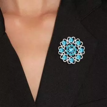 Женская брошь в форме полого цветка, декор со стразами, противоскользящая сумка на плечо, костюм, воротник пальто, шляпа, булавка для одежды, вечеринка, выпускной вечер, невеста, свадебная одежда, ювелирные изделия красный