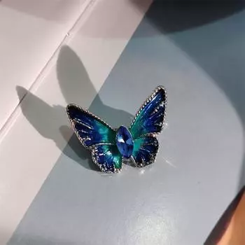 Женская брошь в форме ретро-бабочки с капающим маслом и изумрудным декором из страз, противоскользящий костюм красный