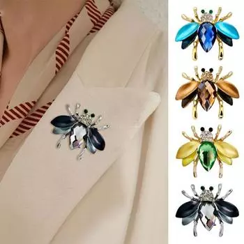 Женская брошь в виде пчелы, противоскользящая сумка на плечо, костюм, воротник пальто, шляпа, шарф, украшение, одежда коричневый
