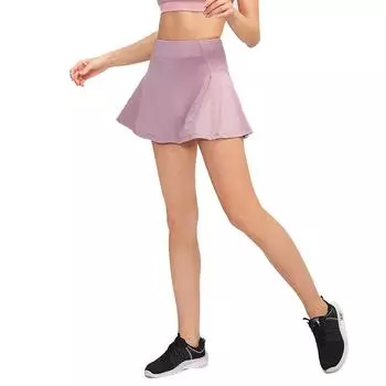 Женская быстросохнущая короткая юбка для занятий спортом, йогой и фитнесом, с антибликовой подкладкой и высокой талией для бега