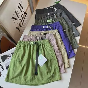 Женская быстросохнущая юбка А-силуэта в стиле ретро ~ Легкая летняя юбка для активного отдыха, защищающая от воздействия окружающей среды L оливковый