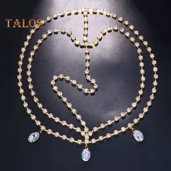 Женская цепочка на лоб со стразами, цепочка на голову, цепочка для волос, ювелирный головной убор, реквизит для свадебной фотосессии, аксессуары для волос для выпускного вечера серебряный