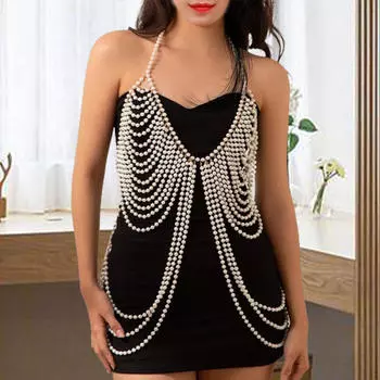Женская цепочка на тело Женская грудь для музыкального фестиваля Уличная одежда Карнавал Рейв