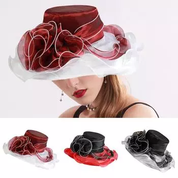 Женская церковная повседневная кепка-чародейка для свадебного чаепития, свадебная шляпа чёрный