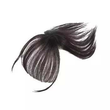 Женская челка на клипсе, естественная тонкая французская челка, наращивание волос на лбу из высокотемпературного волокна, черный, коричневый, изогнутая воздушная челка, парик с бахромой, шиньоны черный коричневый