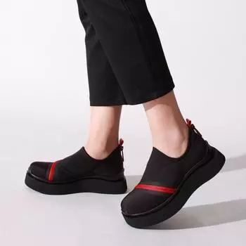 Женская черная эластичная повседневная обувь Классическая обувь