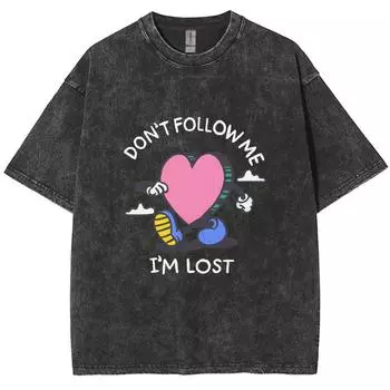 Женская черная футболка с принтом «Любовь», унисекс, свободный размер, стираный деним, короткий рукав, модный уличный топ Y2K S