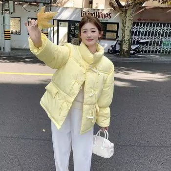 Женская черная готическая парка, утепленная хлопковая куртка, корейская верхняя одежда Harajuku, винтажная стеганая куртка, зимняя одежда 2000-х годов S белый