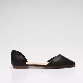 Женская черная кожаная повседневная обувь