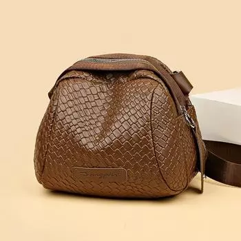 Женская черная сумка через плечо, маленькая сумка-ракушка, кожаная женская сумка через плечо чёрный