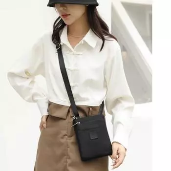 Женская цветная сумка через плечо, квадратная сумка для телефона, многослойная нейлоновая ткань, сумки для монет, держатель для туалетных принадлежностей, сумки через плечо темно-фиолетового