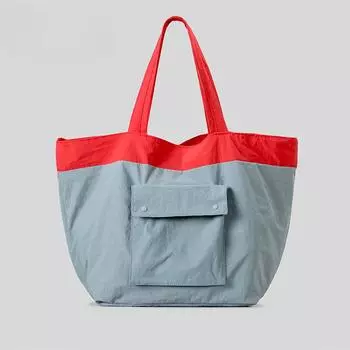 Женская цветная сумка-тоут Lazy Wind большой емкости, простая легкая холщовая сумка, двухсторонняя сумка через плечо для поездок на работу и обратно чёрный