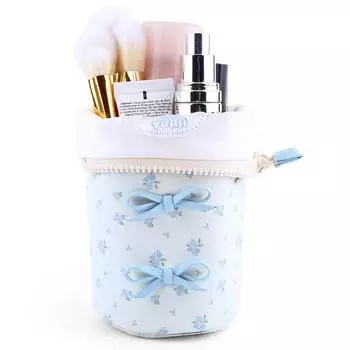 Женская цветочная косметичка с бантом, косметичка из кожи, косметичка, сумка для хранения косметики