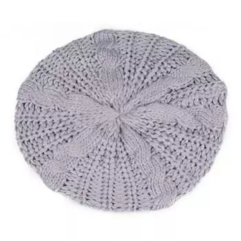 Женская Девушка В рубчик Элегантная Винтажная Французская Художественная Кепка Вязаная Шапка Шляпа Художника Берет