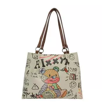 Женская дизайнерская брендовая роскошная женская сумка-ведро из искусственной кожи на одно плечо, большая вместимость, женская сумка-тоут коричневый