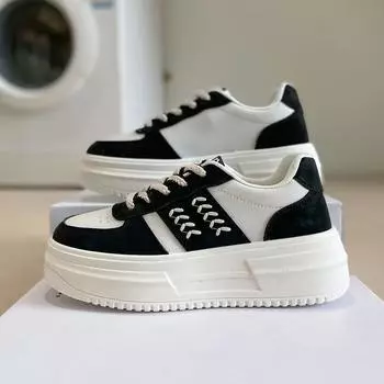 Женская дизайнерская обувь Кроссовки Женская платформа Вулканизированная обувь Модная удобная женская повседневная спортивная обувь Теннис 35 чёрный