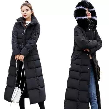 Женская длинная хлопковая подкладка, новая зимняя одежда с поясом, облегающая хлопковая подкладка и куртка женская M красный