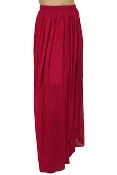 Женская длинная расклешенная летняя юбка Bimba из пурпурного жоржета с эластичной талией-L Large маджента