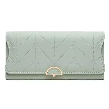 Женская длинная сумочка, маленькая, свежая, клетчатая, с пряжкой, складная, большая вместимость, женская чёрный