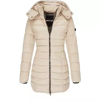 Женская длинная теплая куртка больших размеров с капюшоном, зимняя теплая куртка, повседневная куртка на молнии 3XL