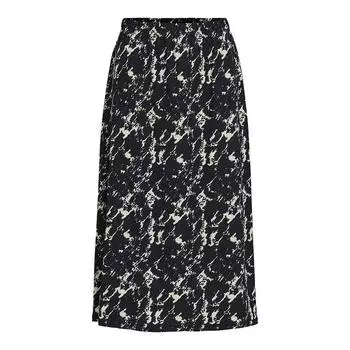 Женская длинная юбка с принтом синего цвета VILA M темно-синий