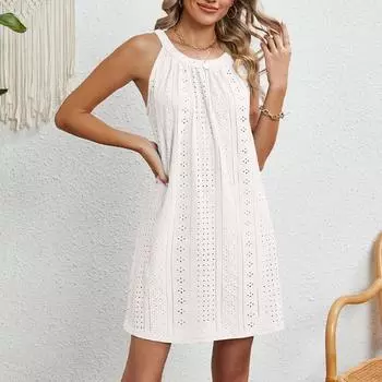 Женская длинная юбка с вырезом, пляжное платье без рукавов, жилет, блузка-бикини S чёрный