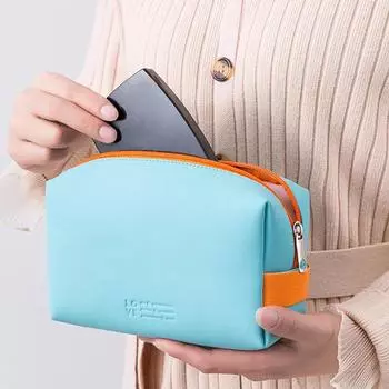 Женская дорожная косметичка, водонепроницаемая из искусственной кожи, милые яркие цвета, женские косметички, портативная сумка для хранения туалетных принадлежностей, органайзер, коробка