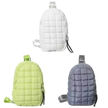 Женская дорожная сумка через плечо, стеганая сумка на груди с облаком для отдыха на вечеринке (белый)